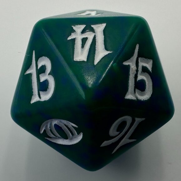 Magic The Gathering Future Sight Green D20 Spindown Die - Picture 5 of 6